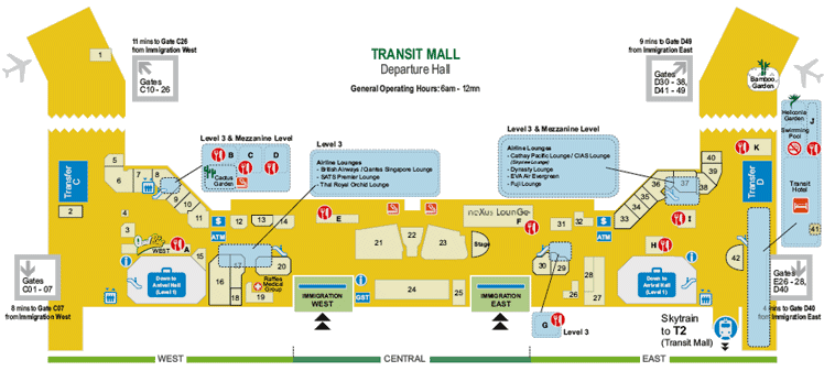 changi airport terminal 1 map